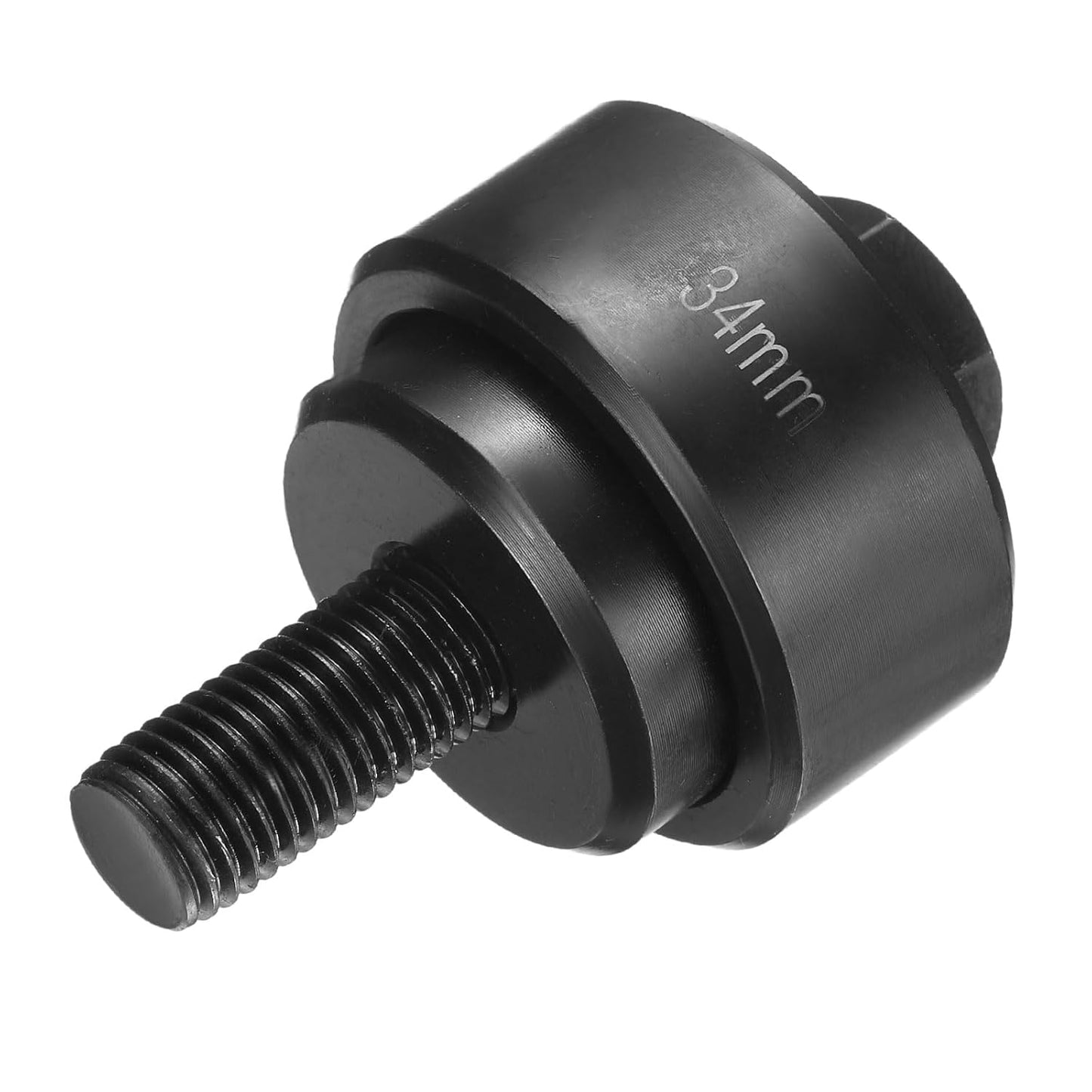 HARFINGTON Sheet Metal Punch Hole Punch 34mm Bearing Steel Precise Cutting Manual Knockout Kit with External Hex Shank for Metal Steel Plate Sink Stainless Steel, Black