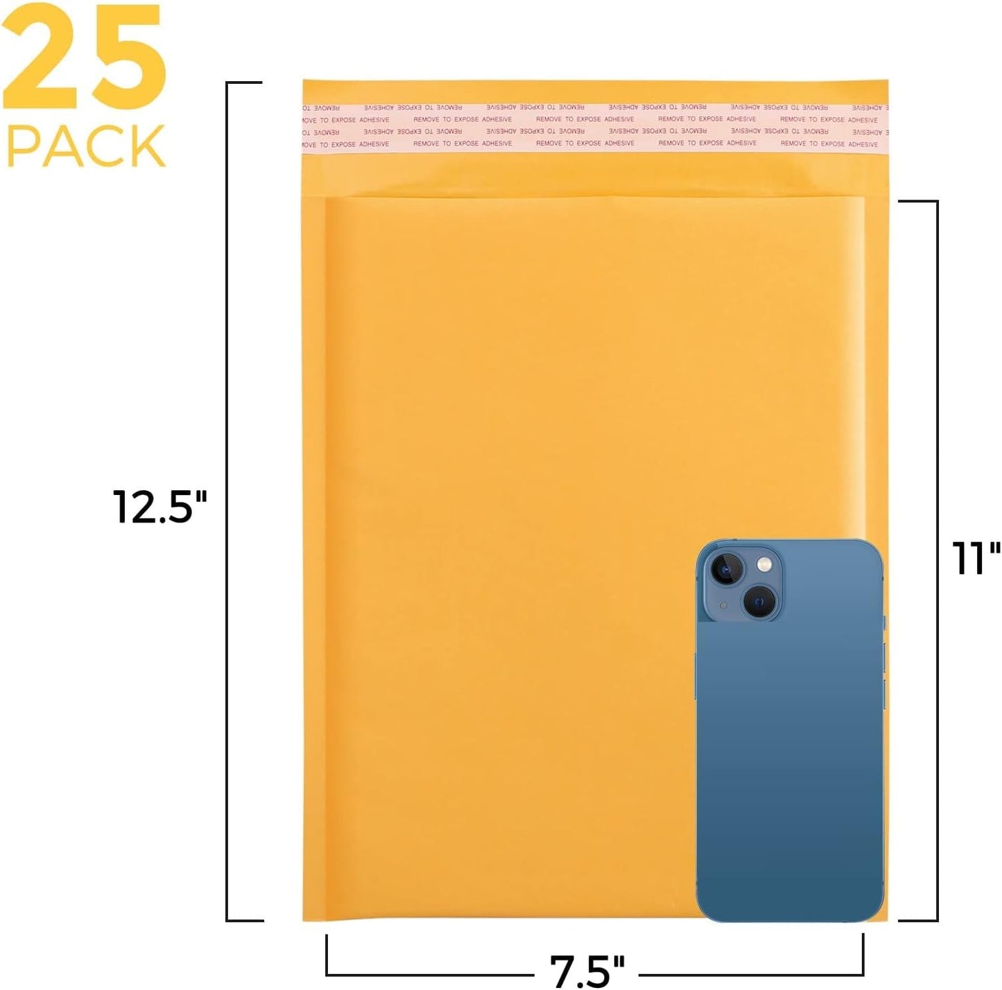 Fuxury Kraft Bubble Mailer 7.25x12 Inch 25 Pack，CD DVD Mailers,Strong Adhesion Padded Envelopes,Self Seal Bubble Envelope, Waterproof Cushioned Shipping Packaging for Small Business