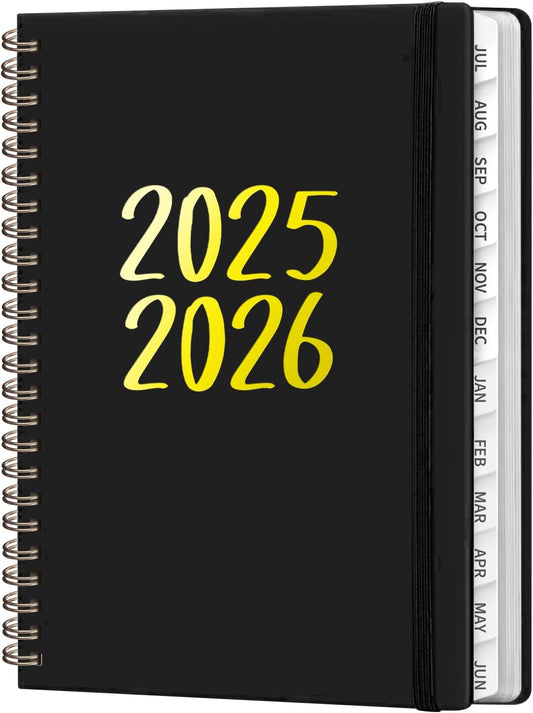 Planner 2025-2026, Monthly and Weekly Calendar Academic Planner (July 2025 - June 2026), Hardcover Planning Agenda Book for Office School Supplies, A5 (6.3" x 8.5")