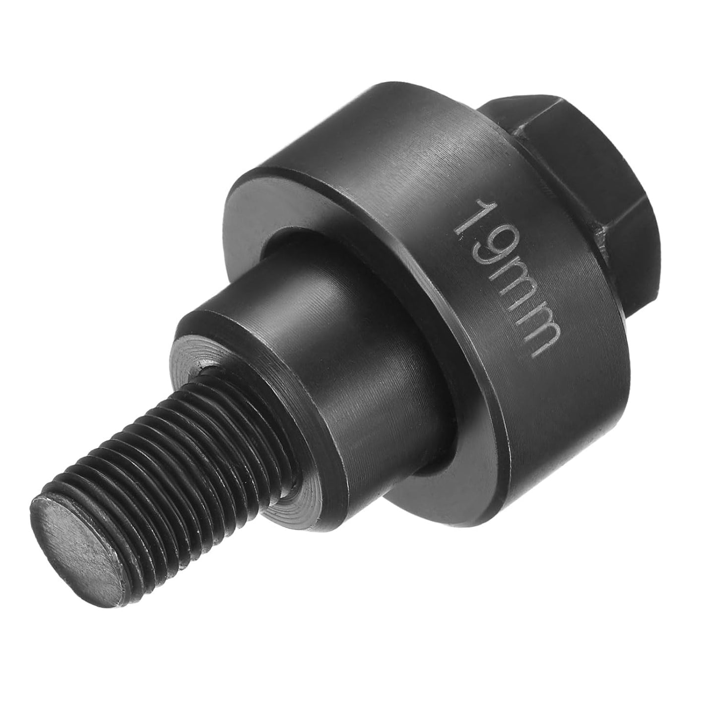 HARFINGTON Sheet Metal Punch Hole Punch 19mm Bearing Steel Precise Cutting Manual Knockout Kit with External Hex Shank for Metal Steel Plate Sink Stainless Steel, Black