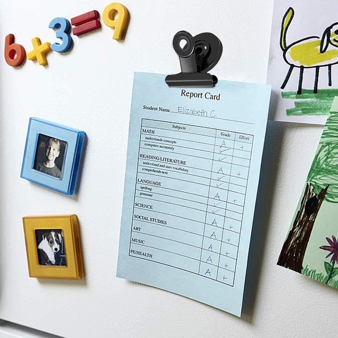 VNDUEEY 140 Pack Magnetic Clips Fridge Magnet, Magnetic Paper Clip Holder, Whiteboard Clip Magnets Refrigerator Magnet, Strong Magnet Clips for Whiteboard Locker