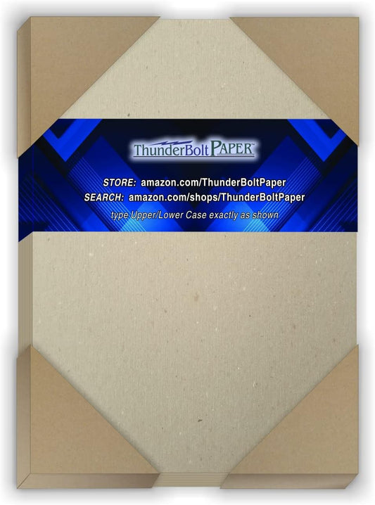 100 Sheets Chipboard 46pt (Point) 4.5 X 6.5 Inches Medium Weight Photo|Card Size .046 Caliper Thickness Cardboard Craft and Packing Brown Kraft Paper Board
