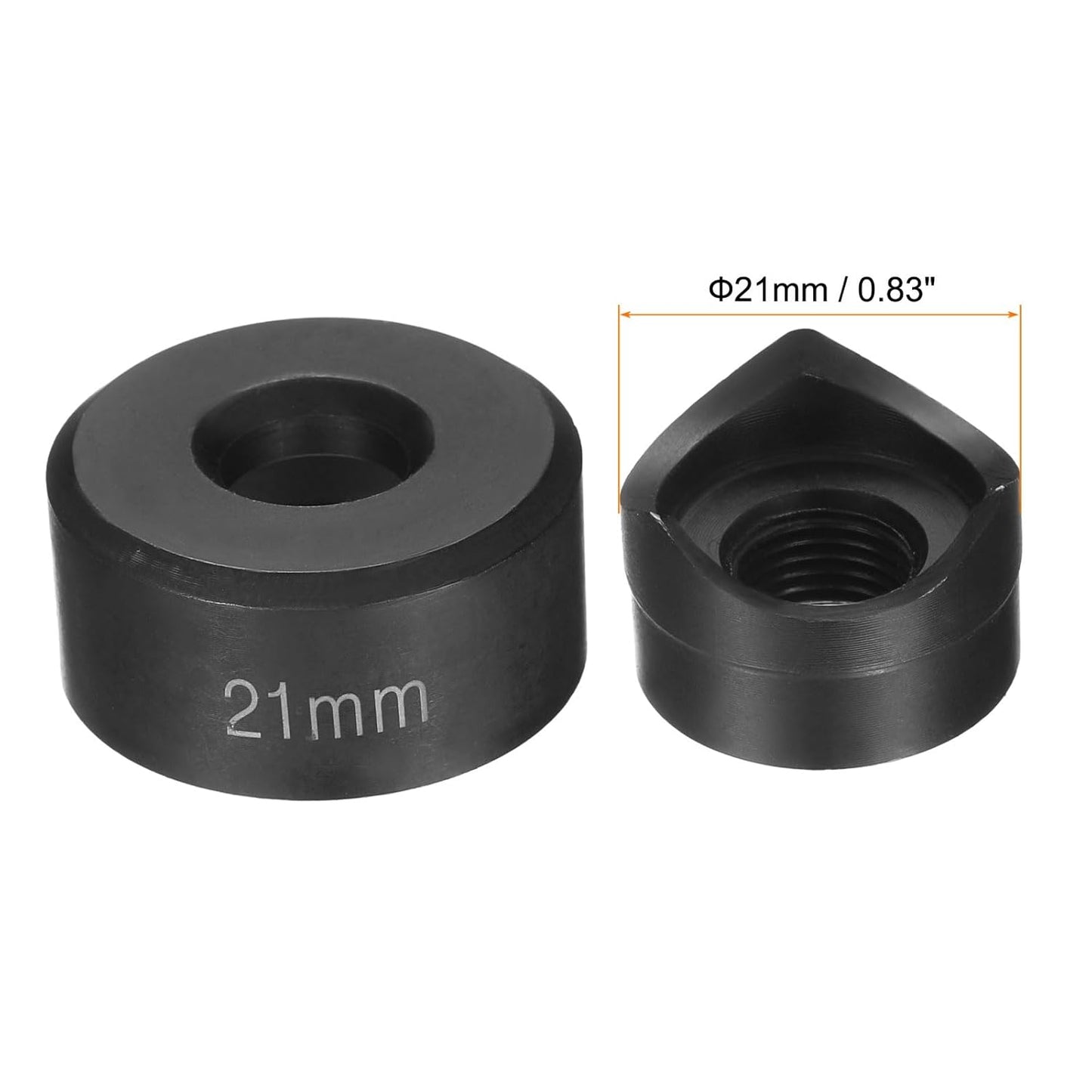 HARFINGTON Sheet Metal Punch Hole Punch 21mm Bearing Steel Precise Cutting Manual Knockout Kit with External Hex Shank for Metal Steel Plate Sink Stainless Steel, Black