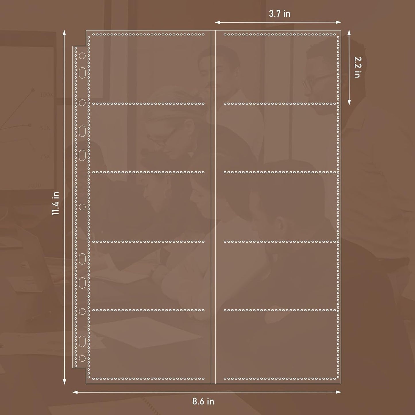 BYSTER A4 Business Card Organizer, PU Leather Card Binder with 30 Pack Sleeves (600 Pockets), Business Card Holder Book for Credit Cards, Membership Cards, and More - Pink