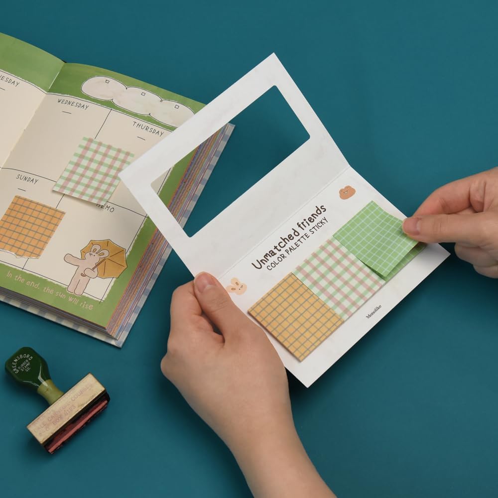 Monolike Color Palette Sticky Unmatched Friends A Set 4p - Self-Adhesive Memo Pad 30 Sheets