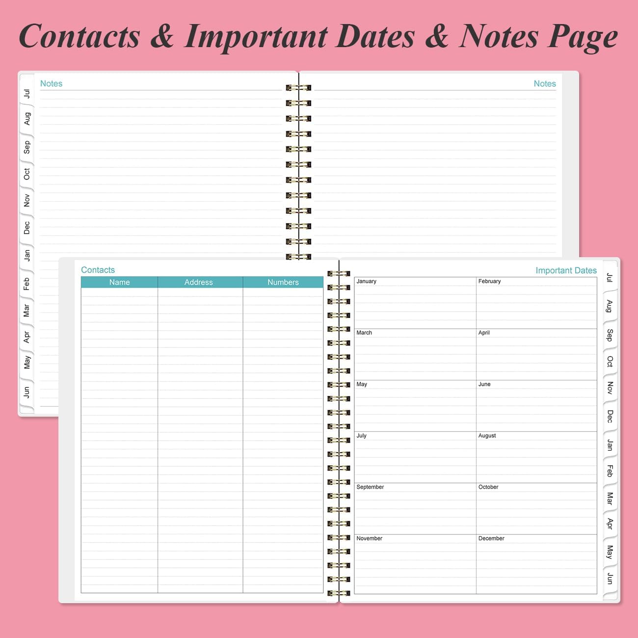 2025-2026 Appointment Book & Planner - 8.5" x 11" Daily Hourly Planner 2025 from July 2025 - June 2026, Weekly Appointment Book with 30-Minute Interval, Pink