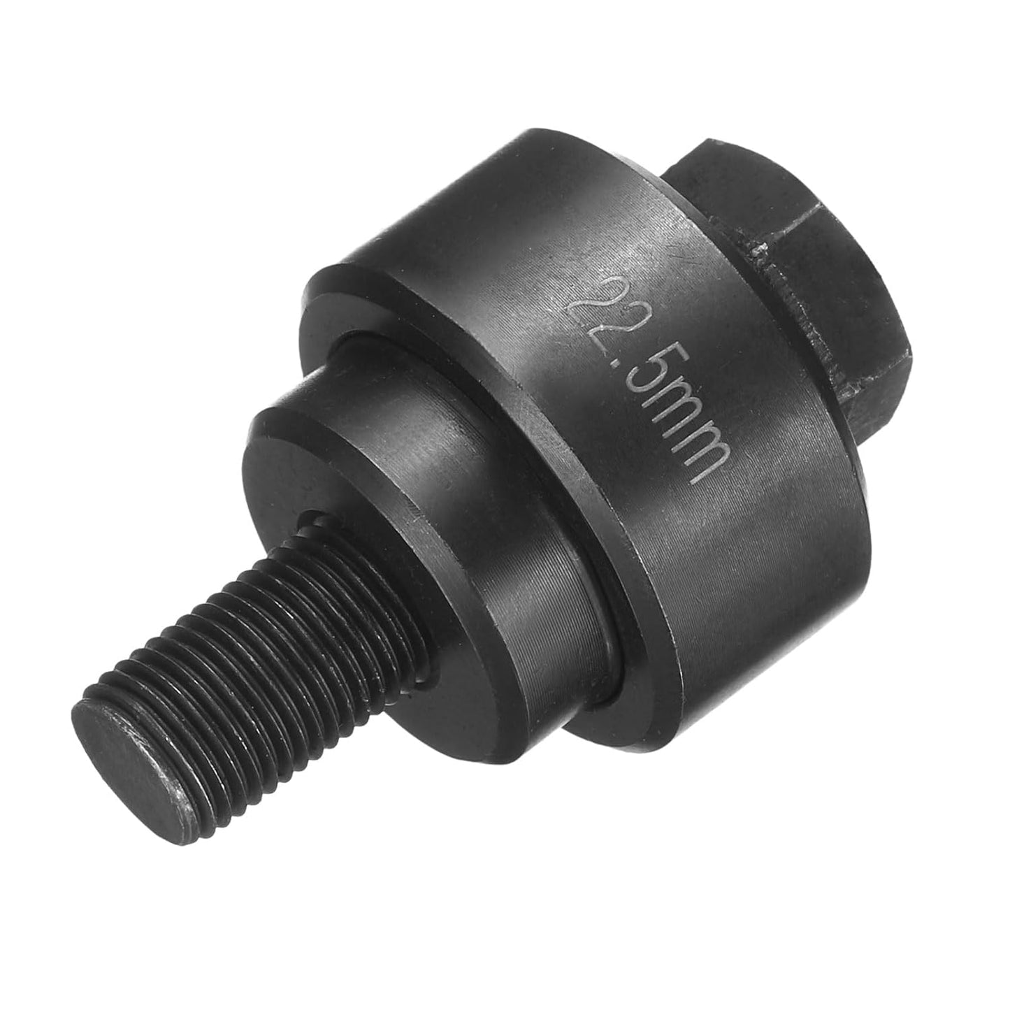 HARFINGTON Sheet Metal Punch Hole Punch 22.5mm Bearing Steel Precise Cutting Manual Knockout Kit with External Hex Shank for Metal Steel Plate Sink Stainless Steel, Black