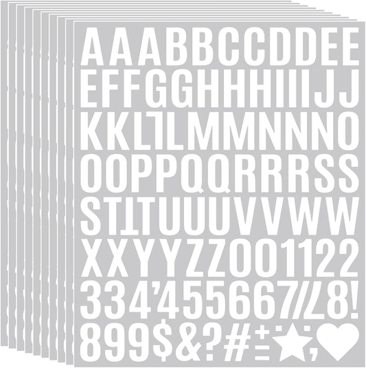 1960Pcs Waterproof 1" Vinyl Alphabet & Number Stickers - Self-Adhesive for Mailboxes, Windows, Doors, Signs, Vehicles & More, White