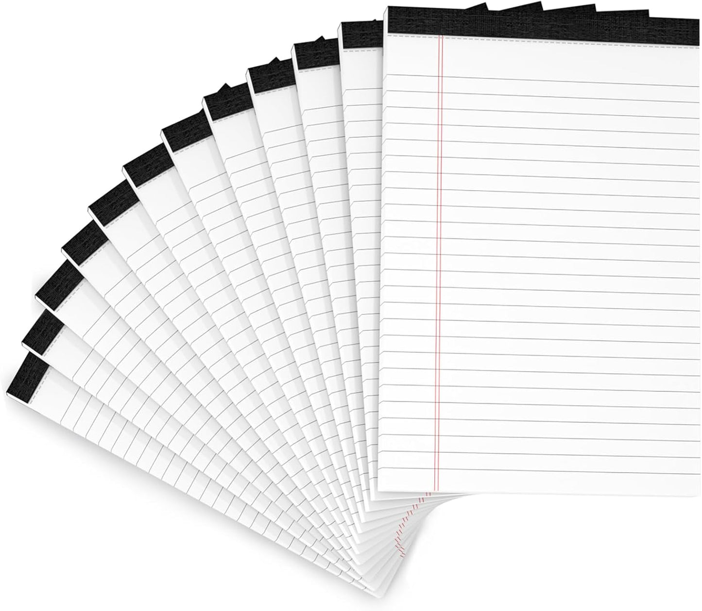 12 Pack Note Pads 5x8 Small Legal Pads White Notepads 5x8 Inch 80 GSM Paper Pads With 30 Sheets Per Notepad Small Writing Pads Notebook for Work White Lined Note Pads Small Legal Notepads for School