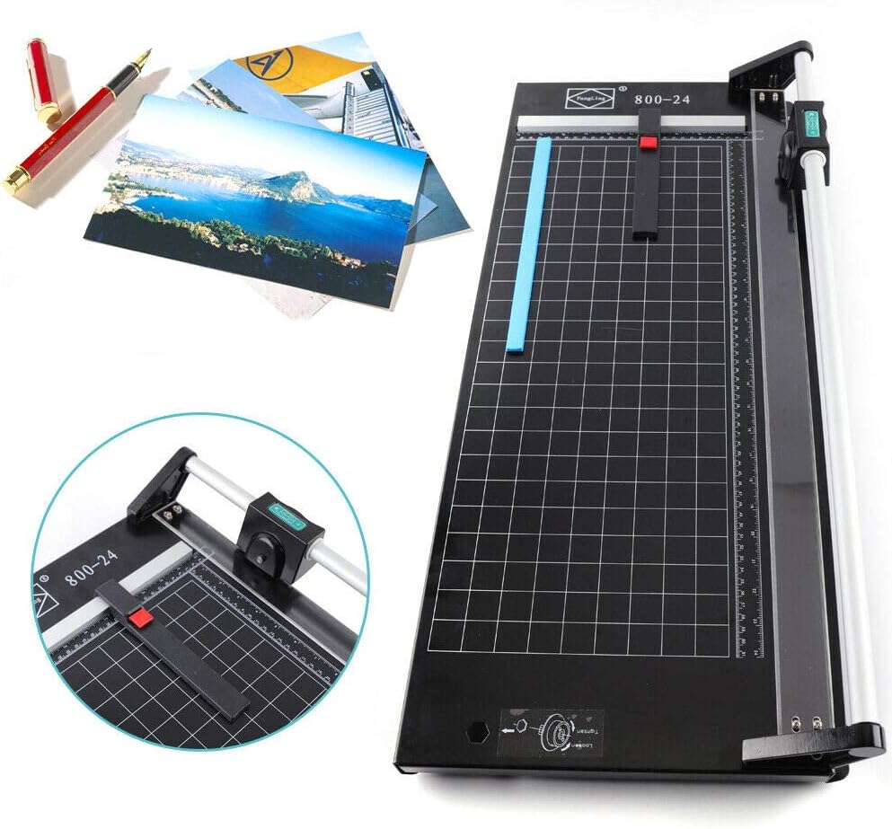 Paper Cutter 24" Paper Trimmer Scrapbooking Tool with Automatic Security Safeguard And Side Ruler For Craft Paper,Photo, Coupon, Label And Cardstock