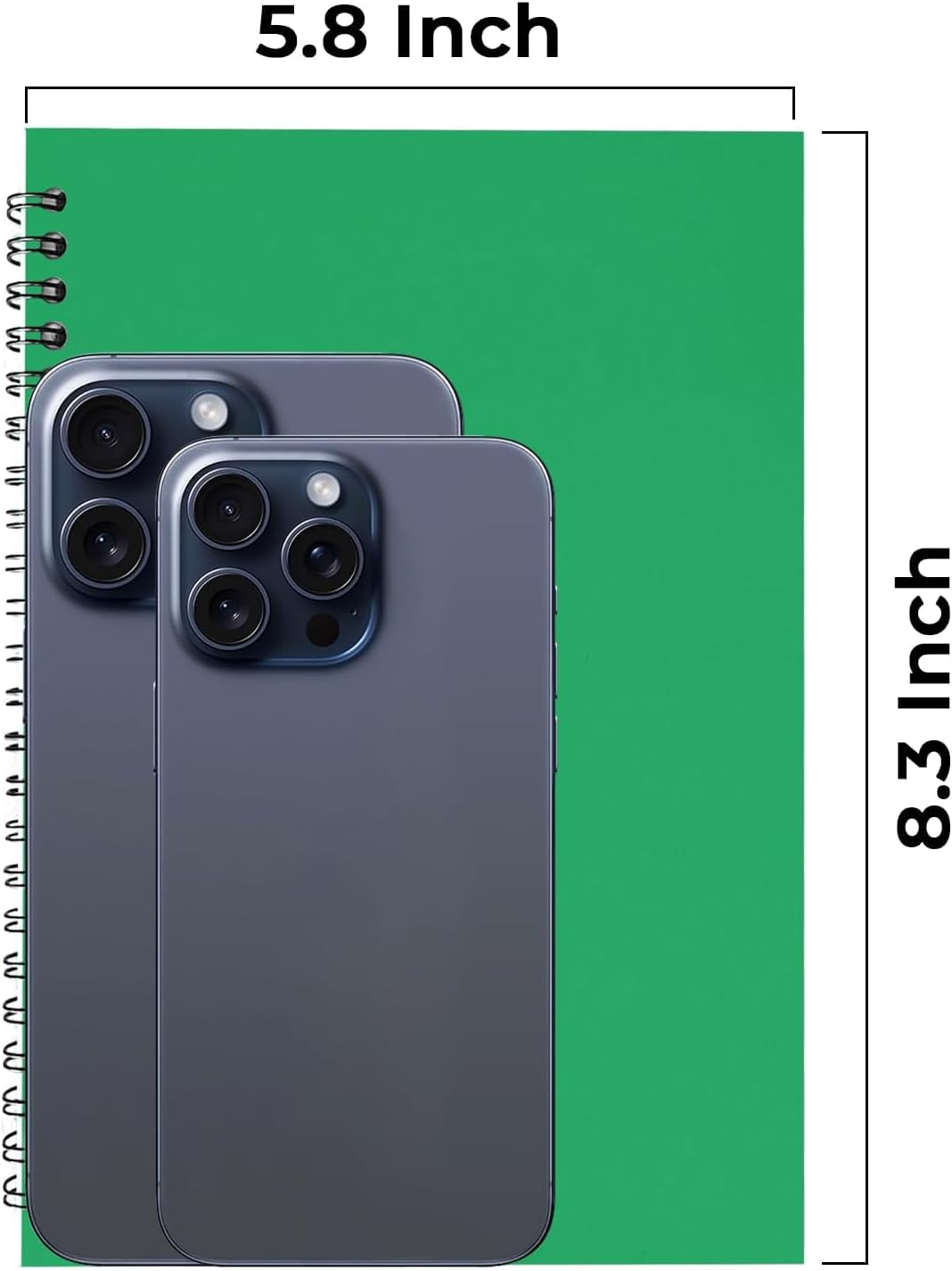 Blank Spiral Notebook, 12 Pack, 5.8 x 8.3, 120 Pages (60 Sheets), 100 GSM Unlined Drawing Notebooks, Assorted A5 Journals, No-Bleed, Sketching, Note Taking, Blank Journals for Office & School