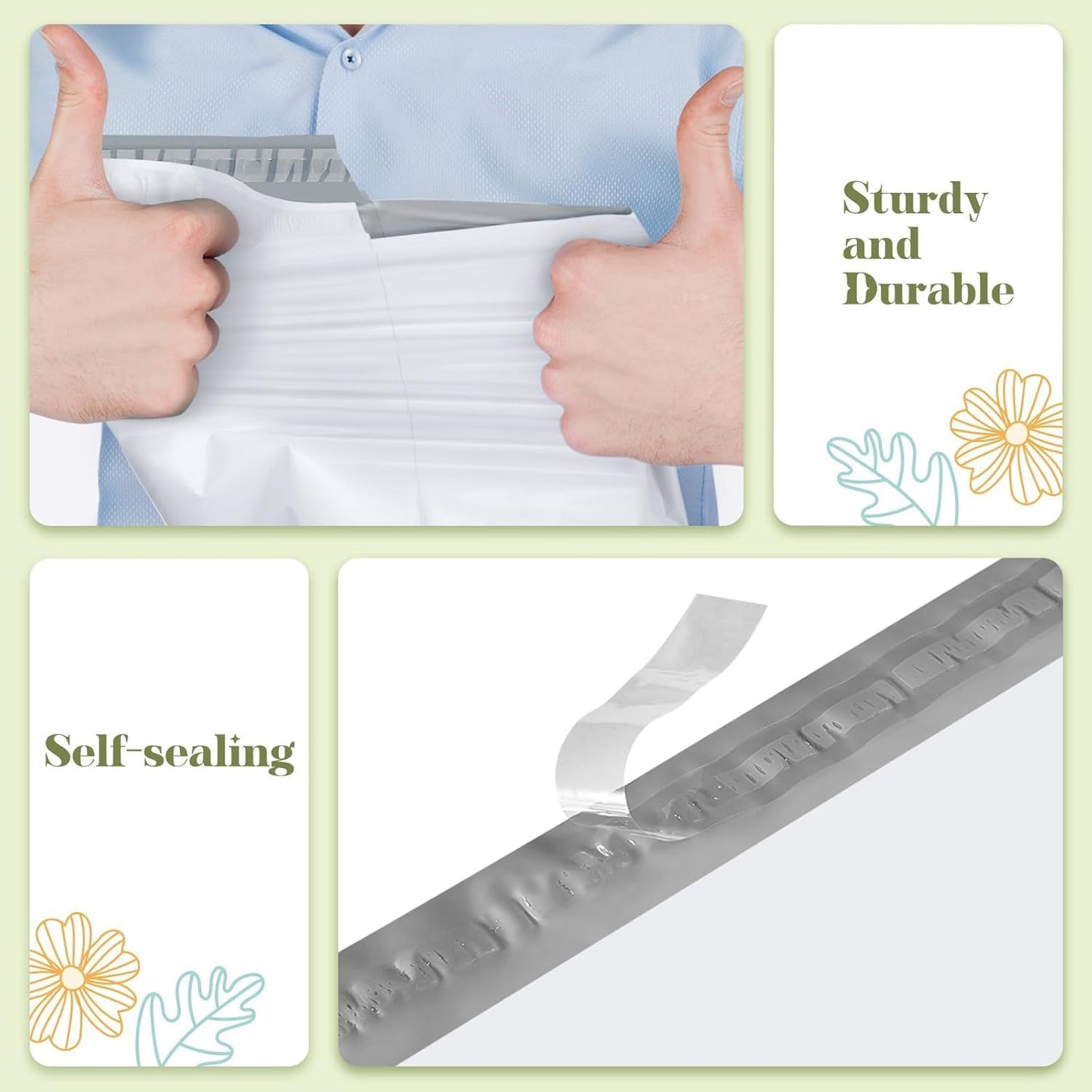 Fuxury Poly Mailers 19x24 Inch 1200 Pack, Bulk Shipping Bags for Clothing, Strong Adhesive Shipping Envelopes for Small Business Suppliers,Waterproof Mailers Poly Bags Mailing Envelopes White