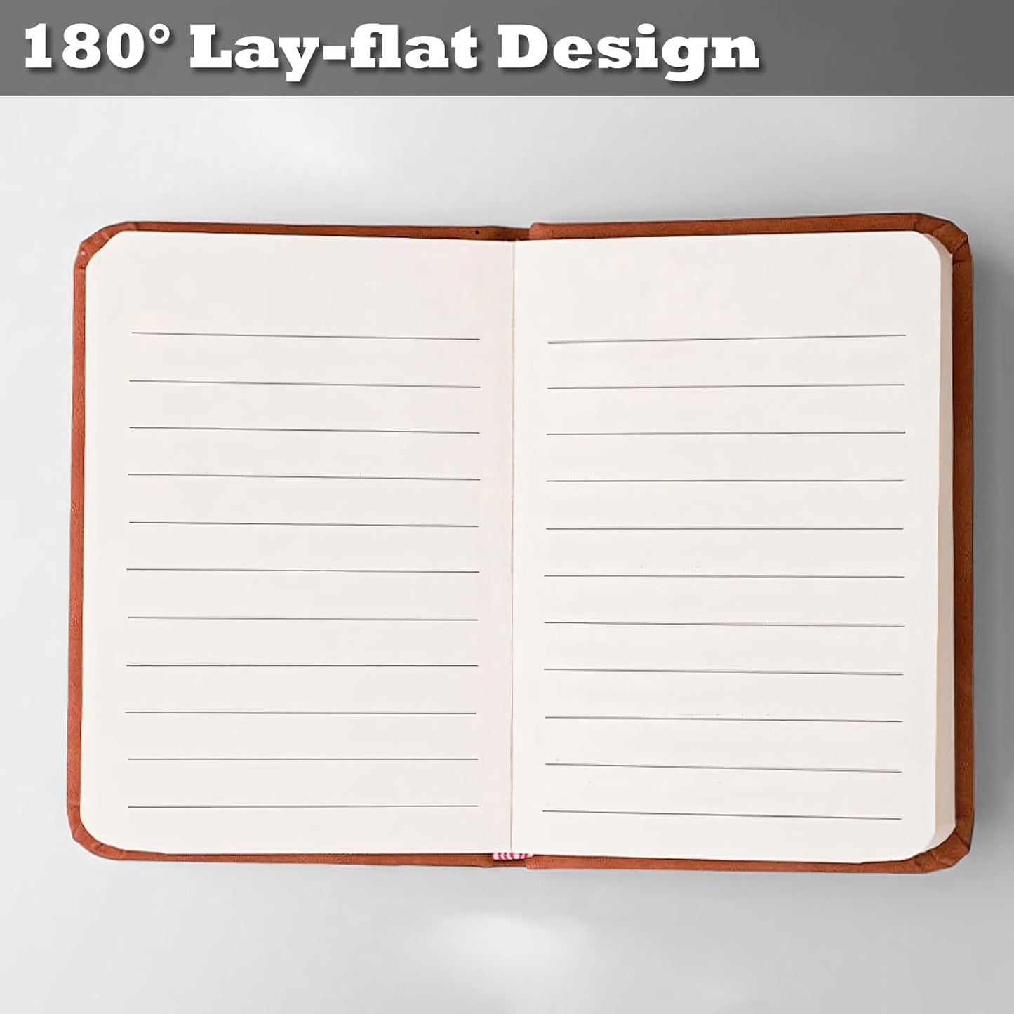 4 Pack Pocket Notebook Small Notebook, 3" x 4.4" Journal Notebook Hardcover with Thick Lined Paper, 200 Pages Leather Cover Mini Journal Notepad (Brown)