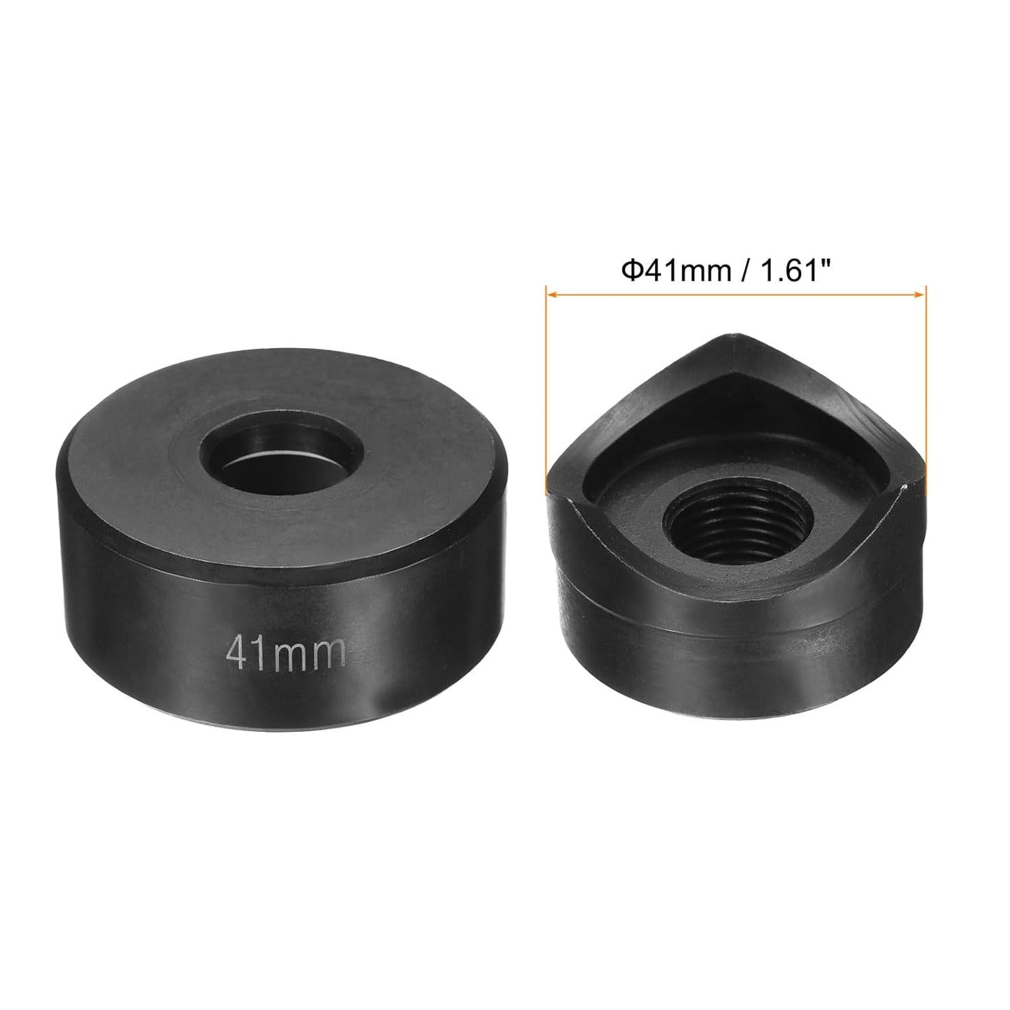 HARFINGTON Sheet Metal Punch Hole Punch 41mm Bearing Steel Precise Cutting Manual Knockout Kit with External Hex Shank for Metal Steel Plate Sink Stainless Steel, Black