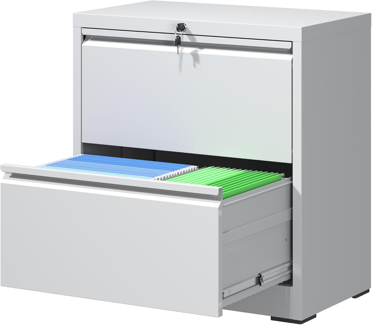 Locking Filing Cabinet with 2 Drawer Heavy Duty Large Metal Cabinets Home Office Lateral File Cabinets Wide Steel Cabinet for Legal/Letter Size File,Assembly Required