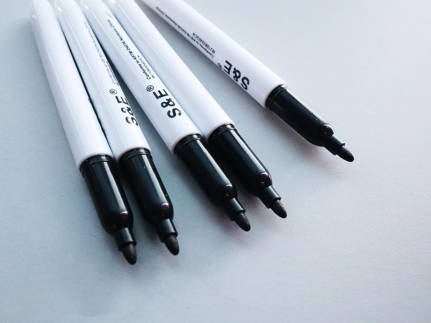 S & E TEACHER'S EDITION 96 Pcs Dry Erase Markers, Black with Low-Odor Ink, Black Whiteboard Markers for School, Office, or Home