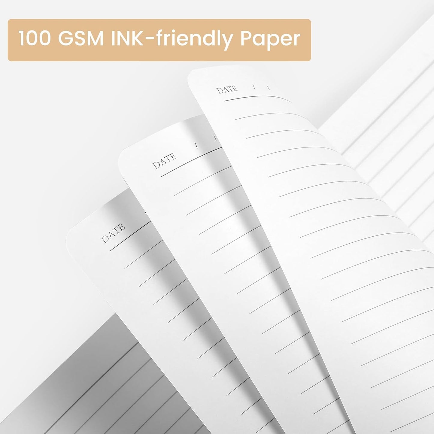 CAGIE 2 Pack Journals Notebooks for Women Men Leather Journals for Writing Hardcover A5 Journaling Notebooks Thick Journal Supplies Diary, Black& Blue