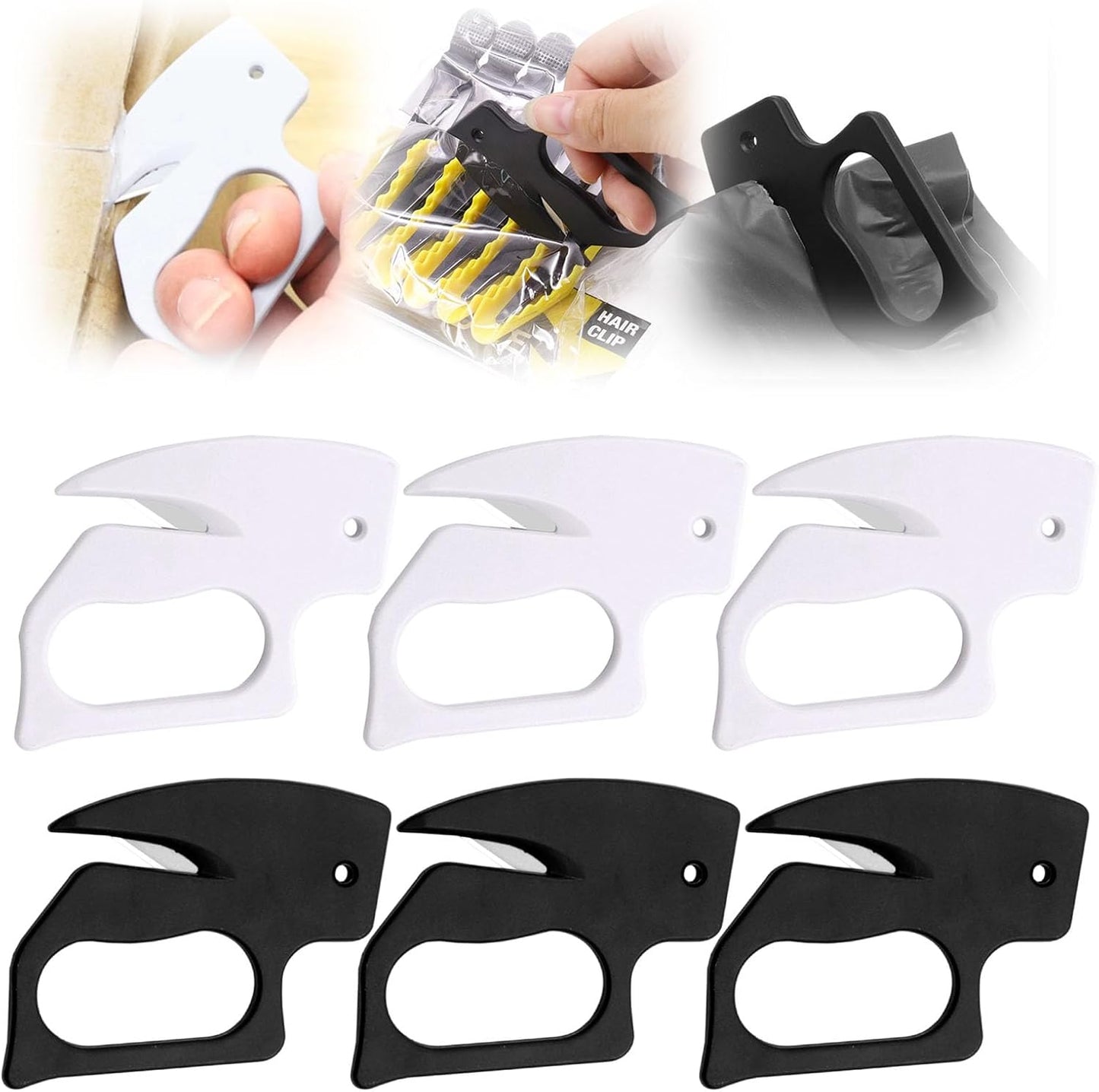 Letter Opener Envelope, 2025 Upgrade Envelope Opener Slitter Mail Opener Tool with Concealed Sharp Blade, Wrapping Mail Paper Cutter Envelope Cutter for Office Worker School Home (6PCS)