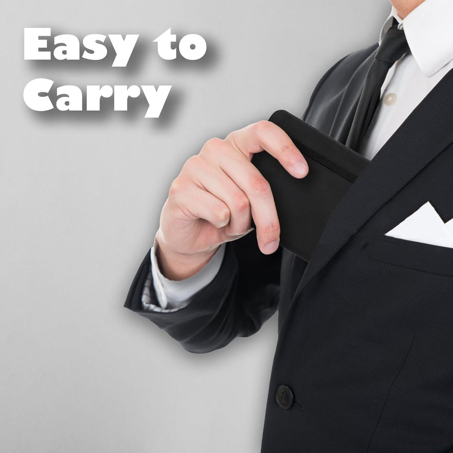 4 Pack Pocket Notebook Small Notebook, 3" x 4.4" Journal Notebook Hardcover with Thick Lined Paper, 200 Pages Leather Cover Mini Journal Notepad (Black)