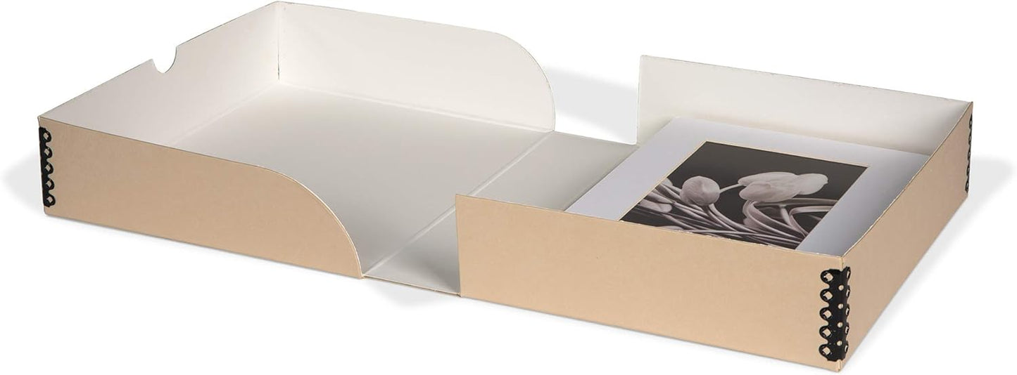 Gaylord Archival Tan Clamshell Preservation Box - 10 1/4W x 12 1/4L x 3" H