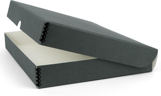 Golden State Art, Archival Folio Storage Box 11x17, Clamshell Design with Metal Edge, Preserve And Store Photos Documents Cards Prints Arts Crafts DIY, Gray