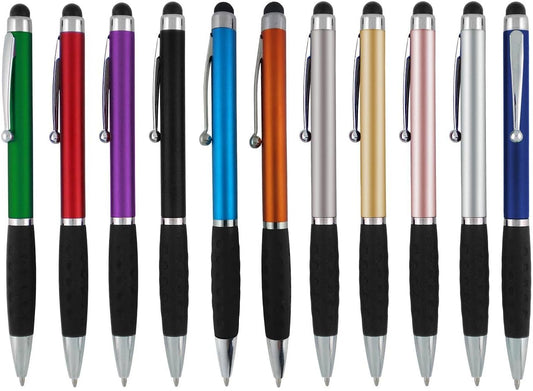 Stylus Pens -2 in1 Capactive Touch Screen with Ballpoint Writing Pen Sensitive Stylus Tip For Your iPad iPhone Samsung Galaxy & All Smart Devices -Metallic Barrel - Assorted Colors Comfy Grips,36 Pack