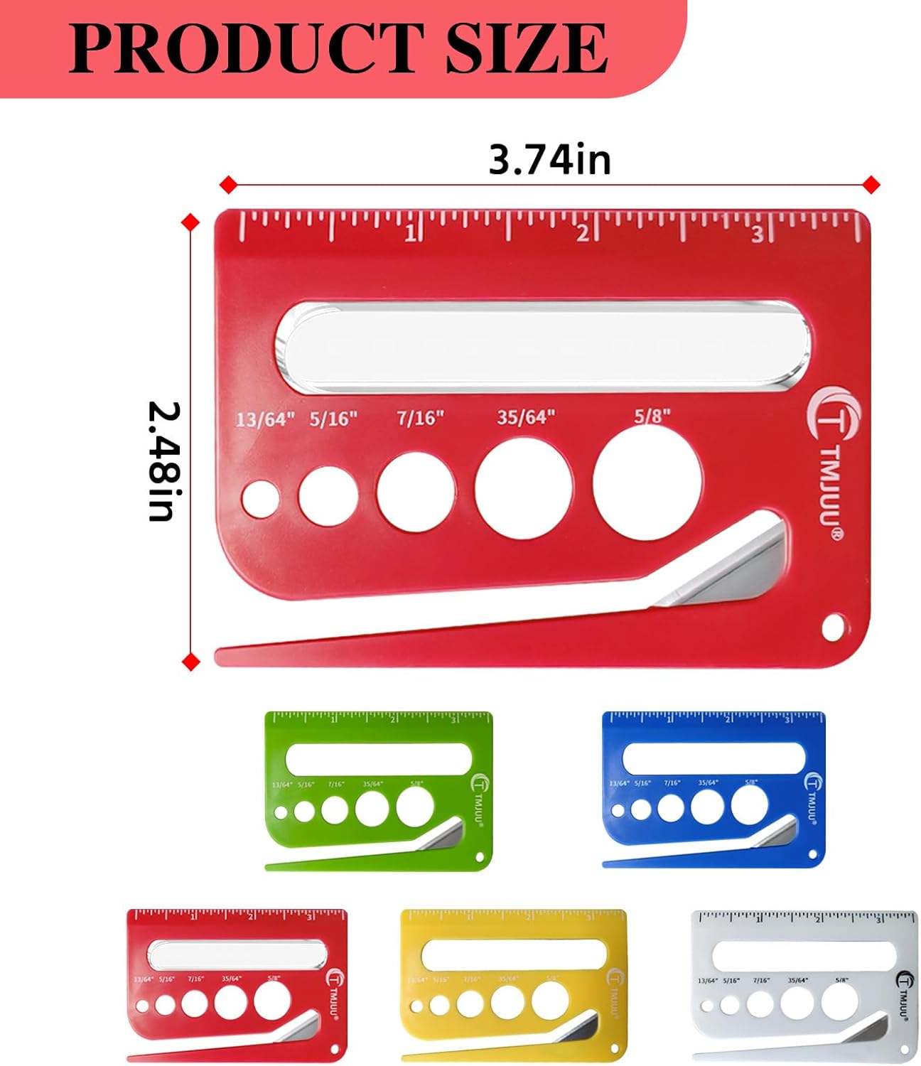 15 Pcs Letter Opener Envelope Slitter, Mail Opener Tool, Envelope Opener Slitter, Envelope Opener for Office, Letter Opener with Hidden Blade, Scale and Magnifying Glass