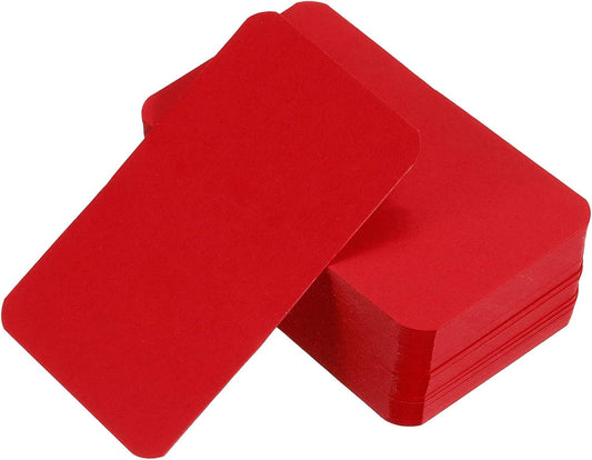 PATIKIL 3.5" x 2" Blank Paper Business Cards, 100 Pack Small Index Flash Cards Words Message Note Card Mini Paper Tags for DIY Gift Craft Scrapbooking, Red