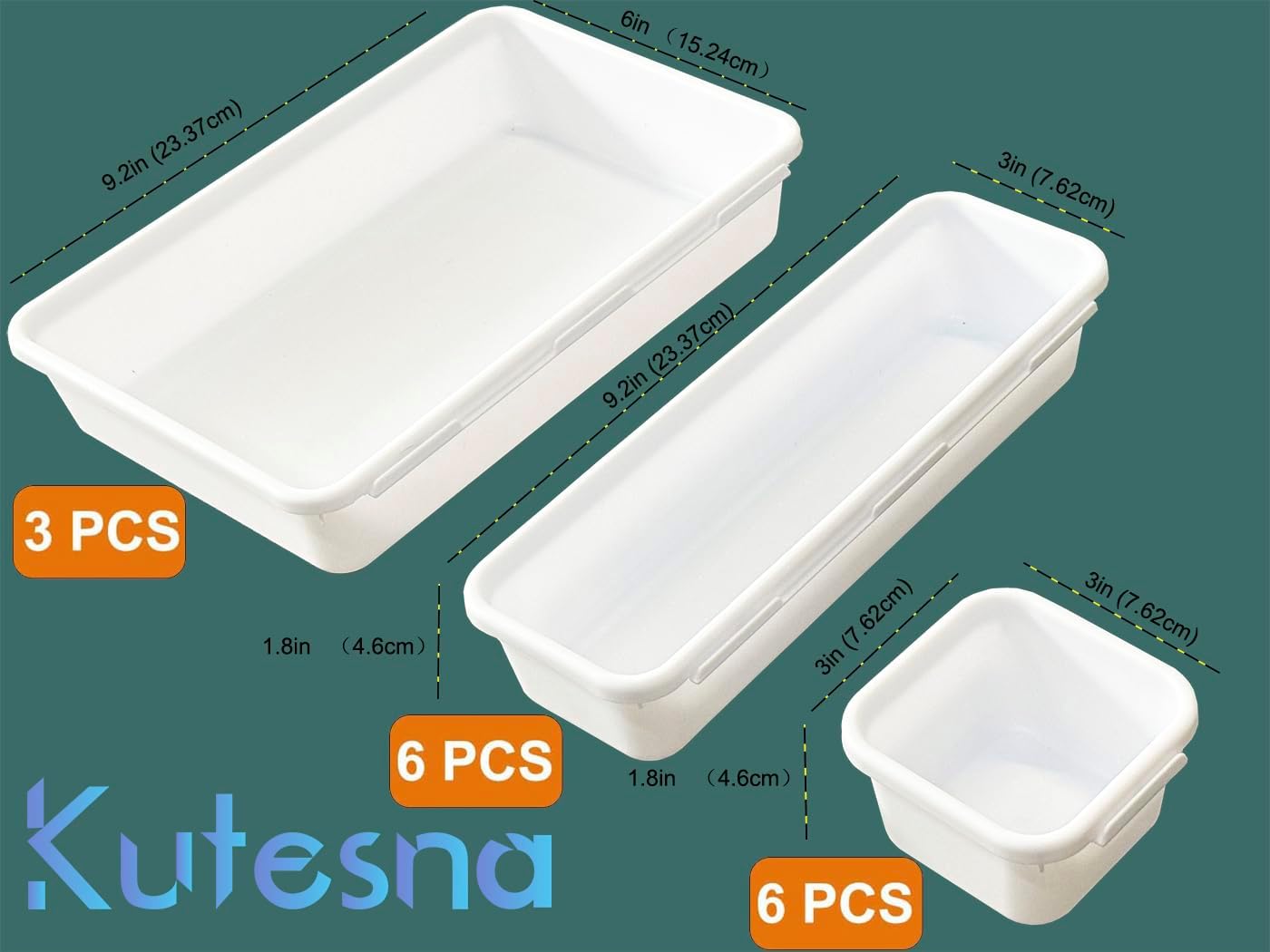 15 PCS Interlocking Desk Drawer Organizer Separator for Office,Bathroom,Kitchen,Makeup（White）