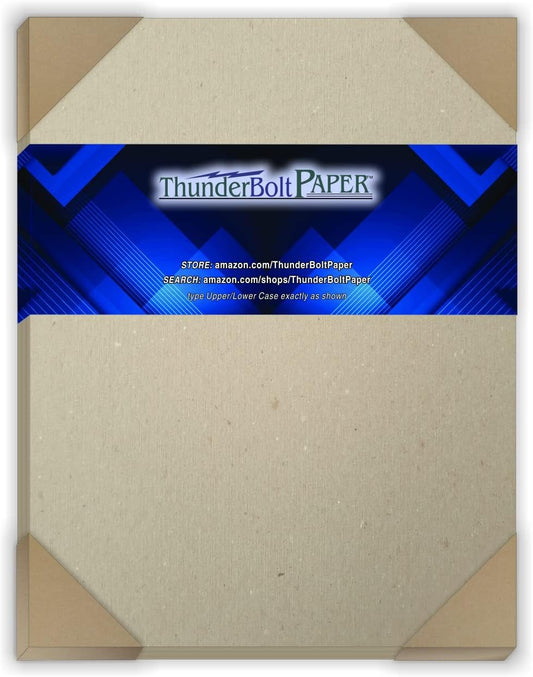 150 Sheets Chipboard 46pt (Point) 8.5 X 11 Inches Heavy Weight Letter Size .046 Caliper Thick Cardboard Craft|Packaging Brown Kraft Paper Board