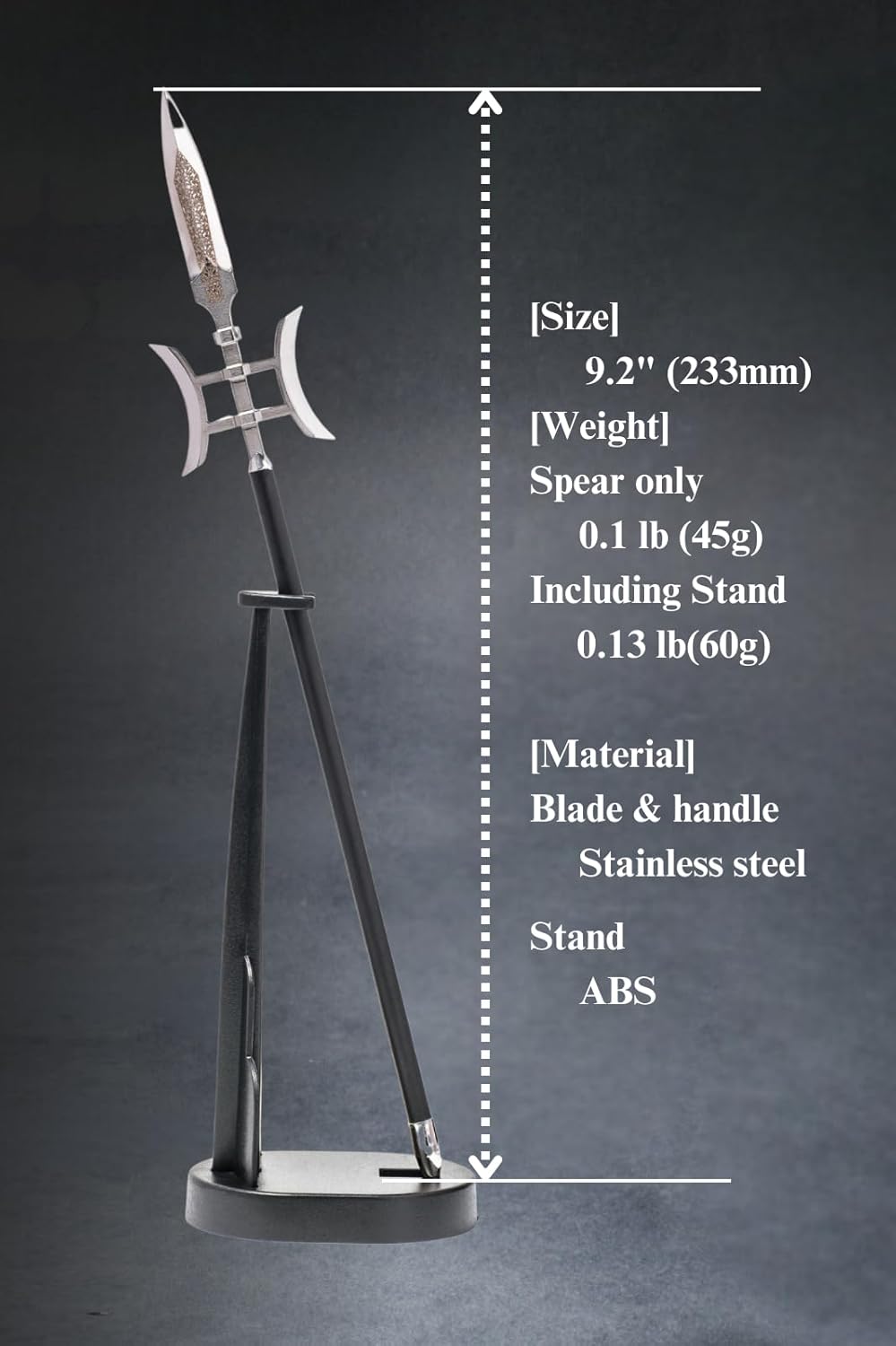 Three Kingdoms General's Spear Type Letter Opener Paper Knife Stainless Steel Made in Japan (Lu Bu)