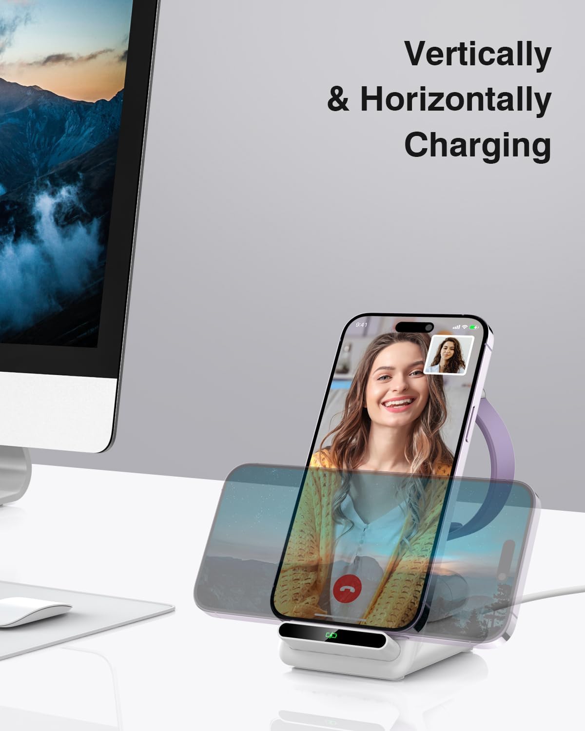 Wireless Charging Station,3 in 1 Charging Stand Made for Apple Watch Ultra 11 10 9 8 7 6 SE 5 4 3,Fast Wireless Charger Made for iPhone 17/Air/16/15/14/13/12,for AirPods Pro(with Adapter) (White)