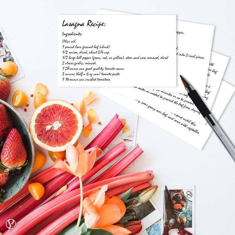 100 Pcs Extra Thick White Index Cards – Blank Heavyweight 14pt (0.014”) 100lb Cover Cardstock – Flash Cards, Study Note Cards, Postcards, Photo and Recipe Cards | 100 per Pack (8.5 x 11)