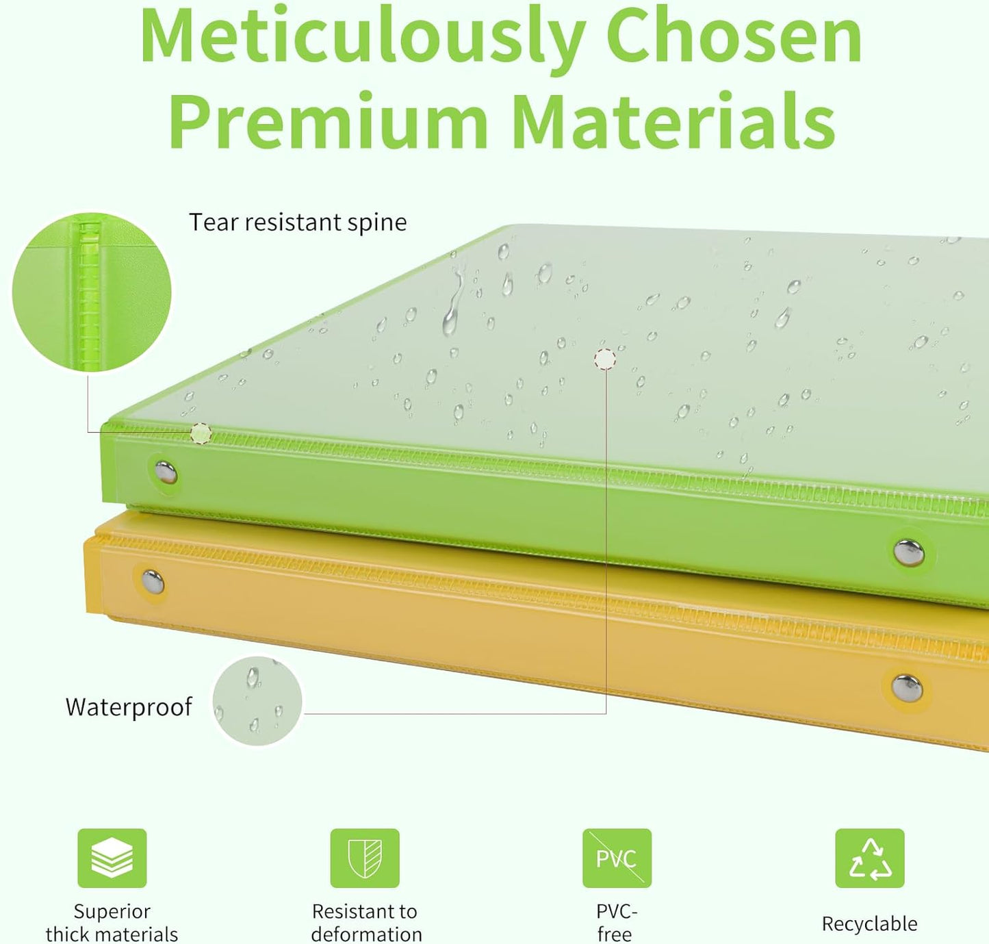 0.5-inch 3 Ring Binder with 2 Inside Pockets, 0.5'' Basic Binders Holds US Letter Size 8.5'' x 11'' Paper - Versatile Binders for Office, School and Home Use (Pack of 12, Assorted Color)