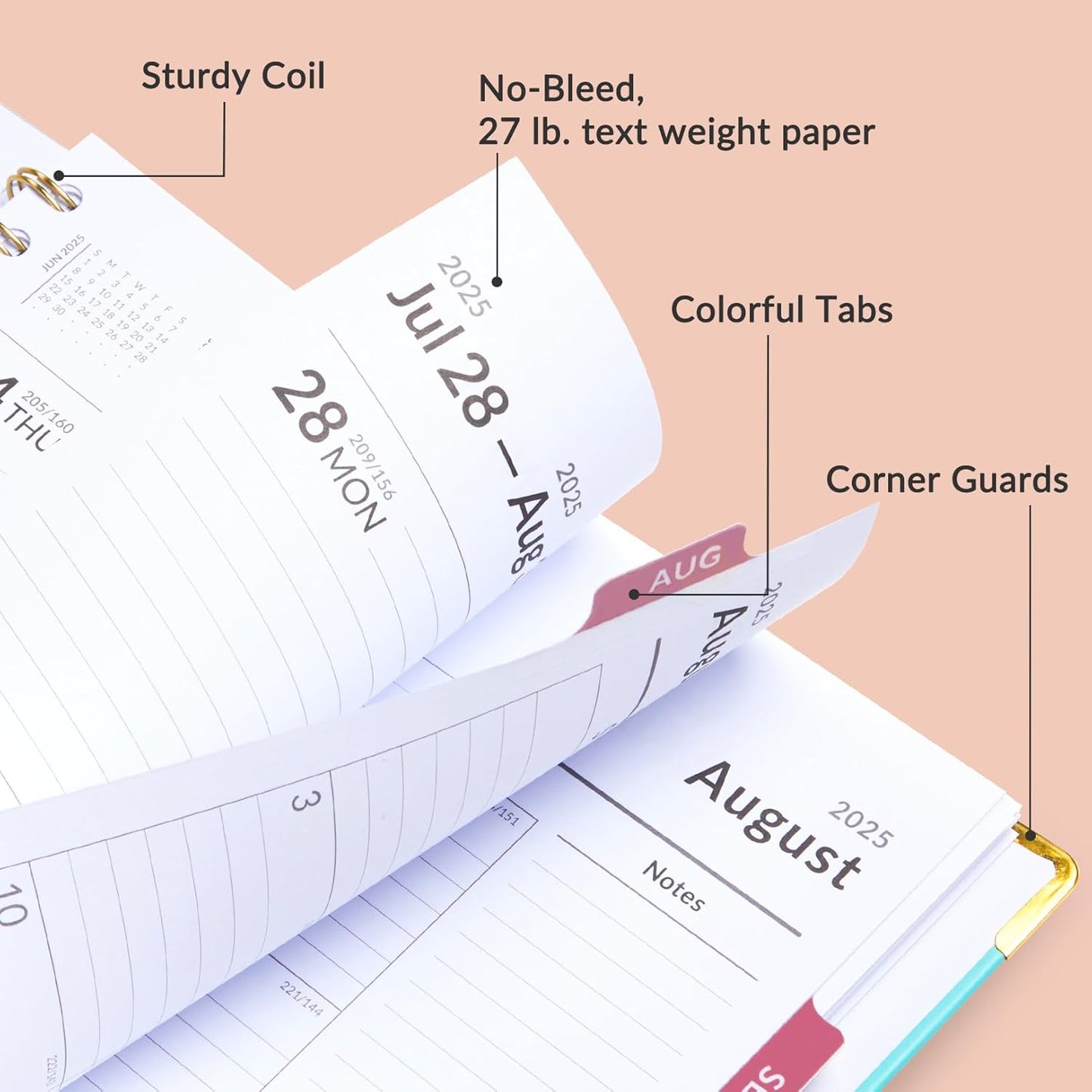 Forvencer Academic 2025 -2026 Planner, July 2025- Jun 2026, Hardcover Weekly Monthly Planner, Cute Teacher Student Planning Agenda Book for Women, 8.5”x 11”, Daily Calender with Tabs, School Supplies, Blue Marble