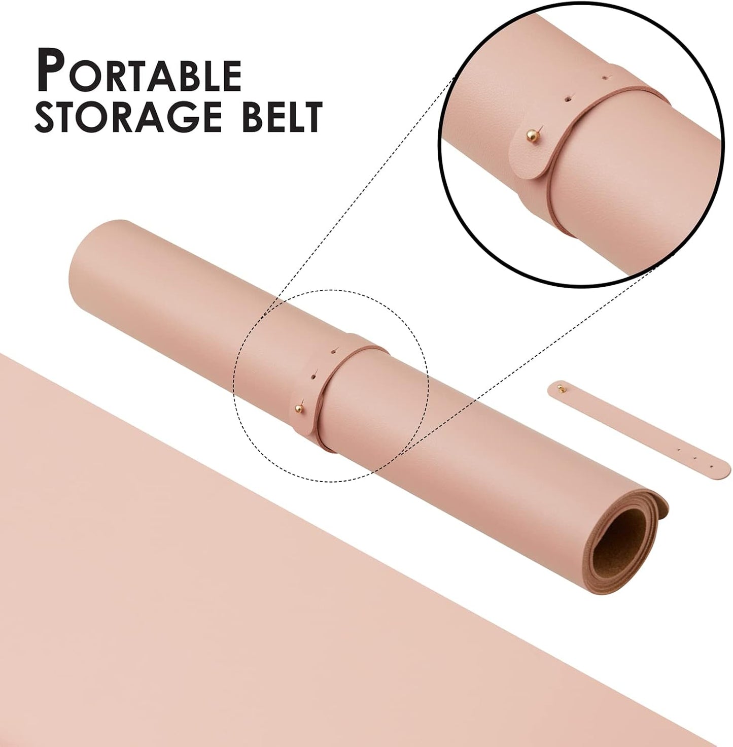 Cork Desk Mat - Dual-Sided Desk Pad for Office and Home - Desk Organization and Accessories - Ideal for Large Mouse Pad and Desk Mats on Top of Desks(Pink,31.5"x 15.7")