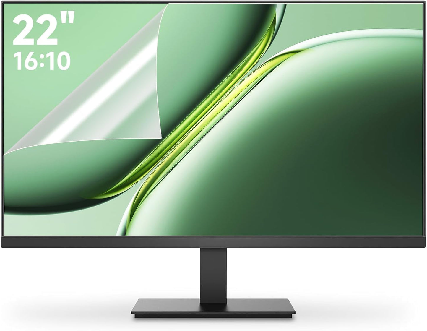 2 Pack 22 Inch 16:10 Display Anti Glare Screen Protector, Eye Protection Anti Scratch Matte Anti Glare Film for 22'' Computer Monitor