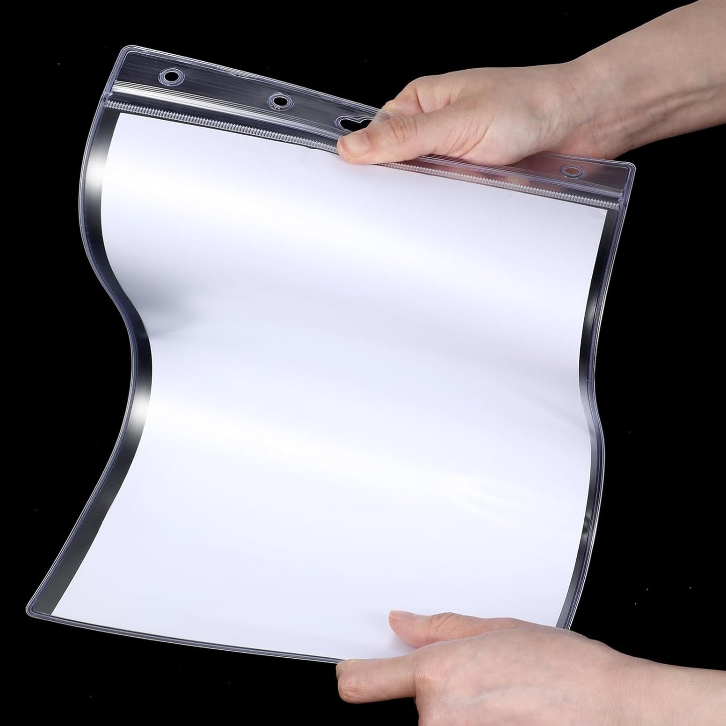 10 Pack Job Ticket Holders 8 1/2" x 11" Waterproof Zip Page Protectors Heavy Duty Dry Erase Document Storage Shop Ticket Holders