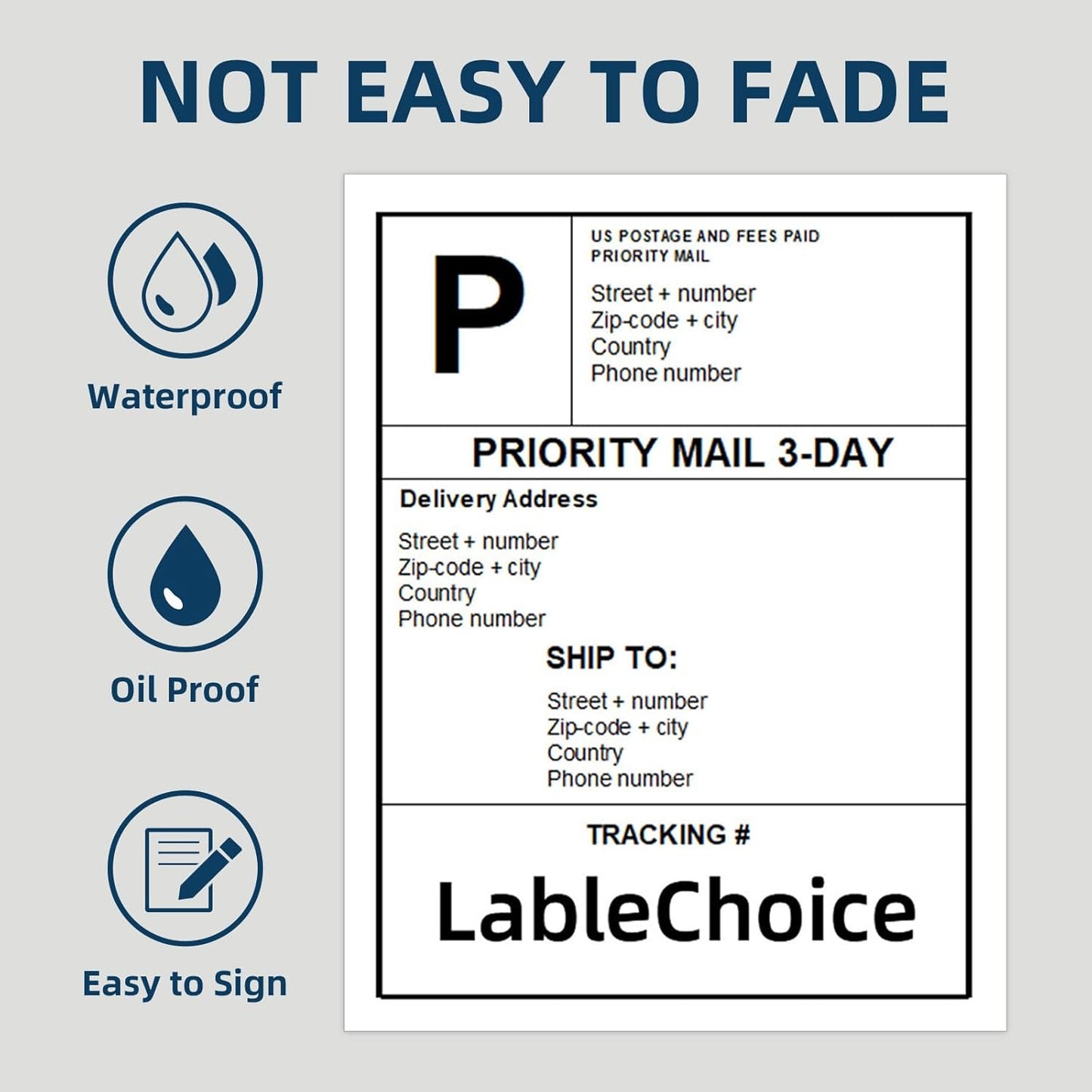 Full Sheet Shipping Labels 8.5 x 11 for Laser & Inkjet Printers, 500 Sheets 500 Labels Self Adhesive Full Sheet 8 1/2x11 Labels, Mailing Label Sheets for Printer, Full Page Shipping Labels