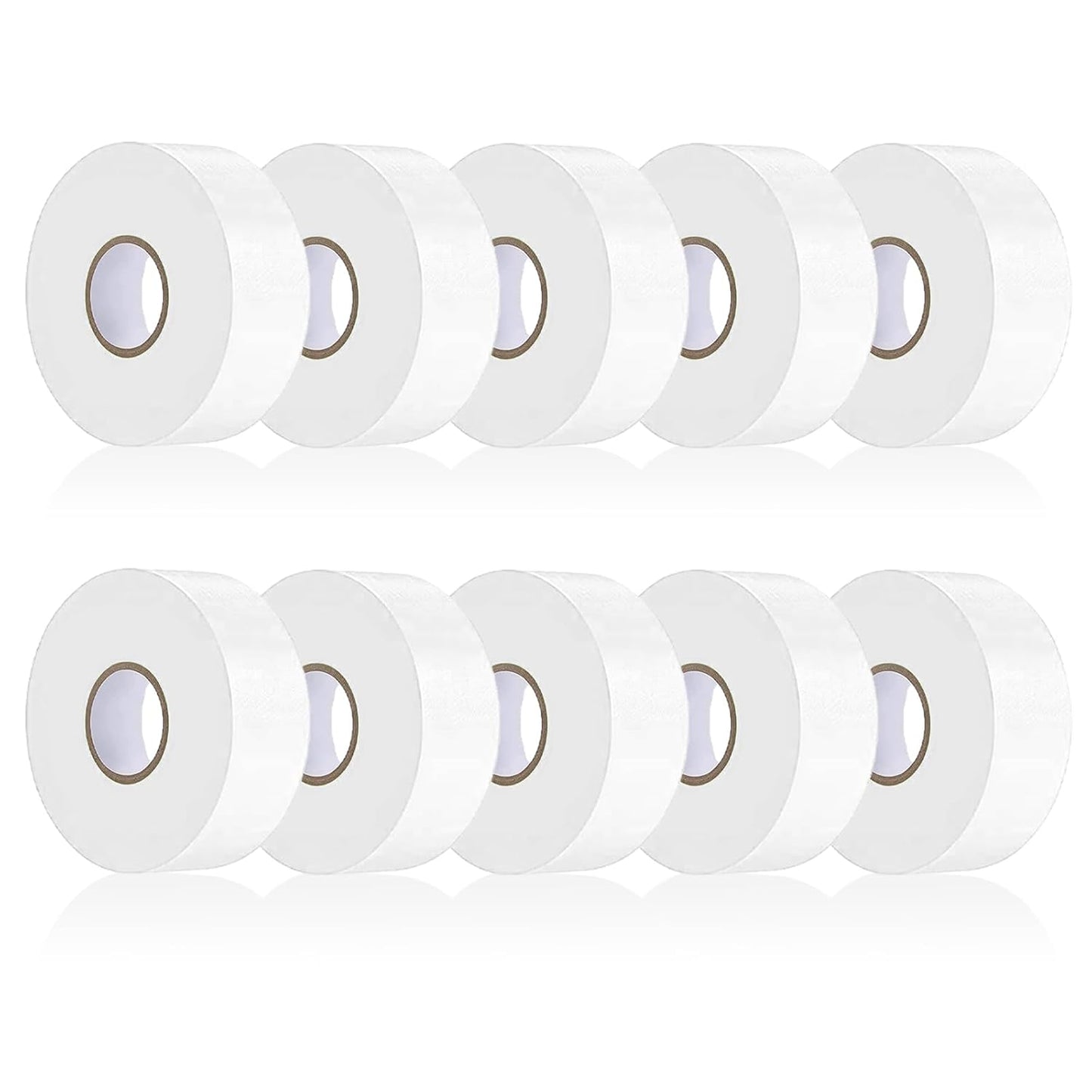 10 Pack White Flagging Tape, Non-Adhesive Plastic Ribbon Neon Marking Roll,1inch*2000ft, Marking Tape for Tree Marking, Hunting, Boundaries and Hazardous Areas,Trail Marking