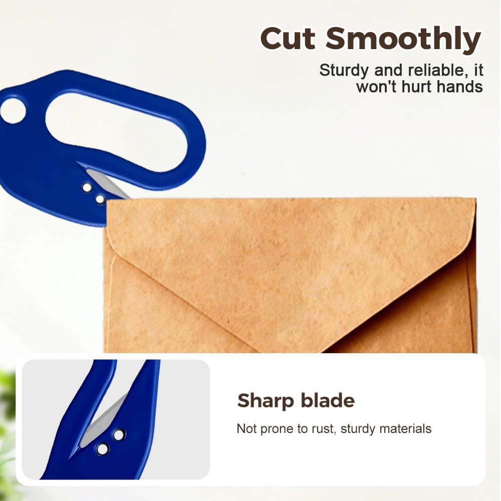 Letter Opener Envelope Slitter, 2025 New Envelope Opener without Damage, Letters Openers for Home, Office, Postal, Women, Men, Office Worker, Graduate, Students (Green)