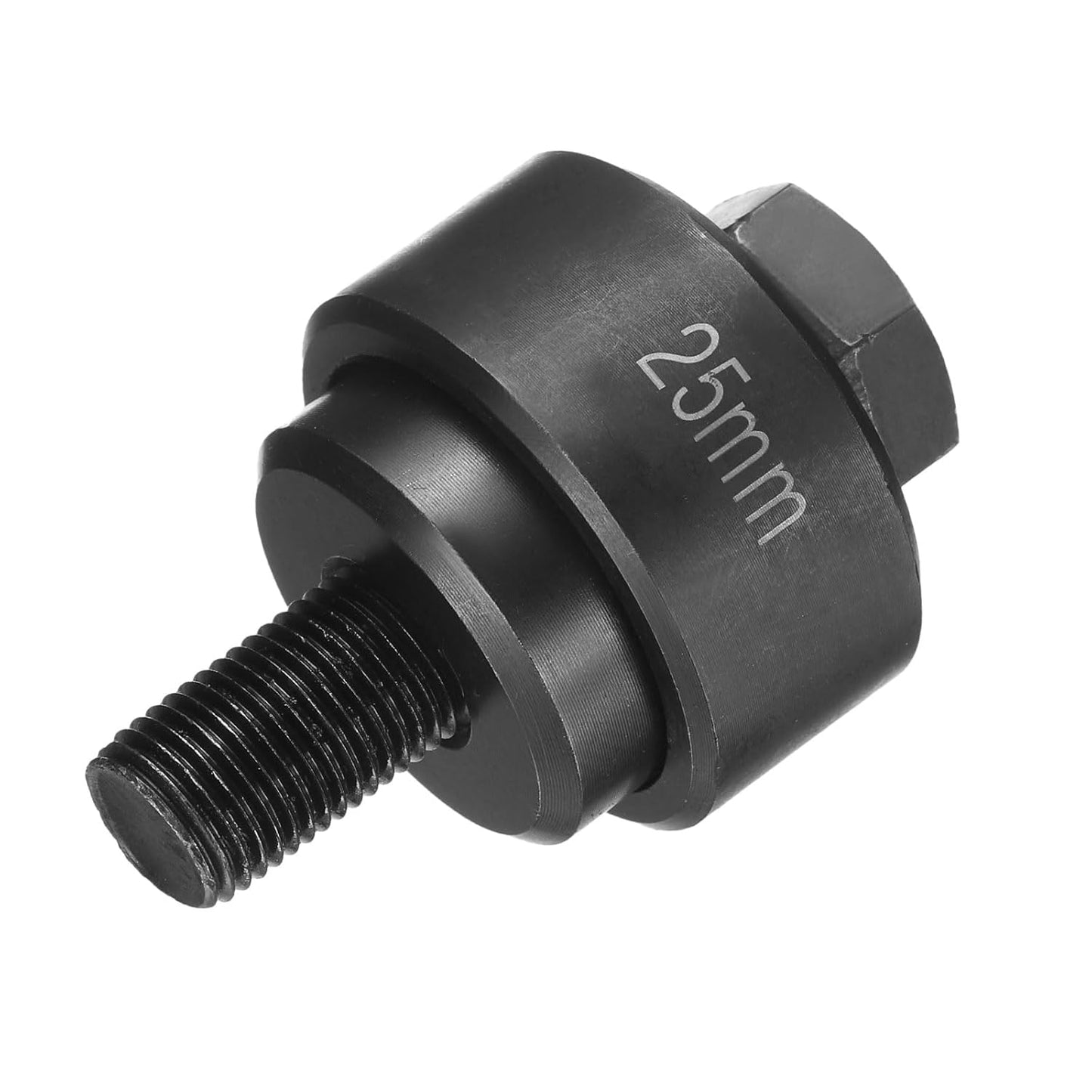 HARFINGTON Sheet Metal Punch Hole Punch 25mm Bearing Steel Precise Cutting Manual Knockout Kit with External Hex Shank for Metal Steel Plate Sink Stainless Steel, Black