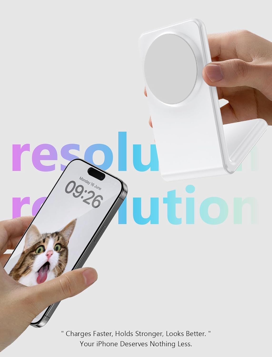 Mag.Safe Charger - iPhone Charger Stand, Magnetic Fast Wireless Charger for iPhone 17/16/15/14/13/12 Series - White