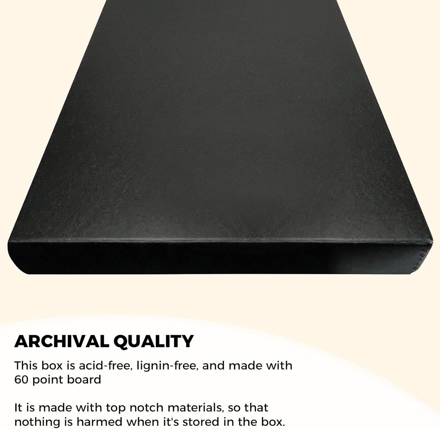 Golden State Art, Archival Folio Storage Box 18x24, Clamshell Design with Metal Edge, Preserve and Store Photos Documents Cards Prints Arts Crafts DIY, Black, Pack of 2