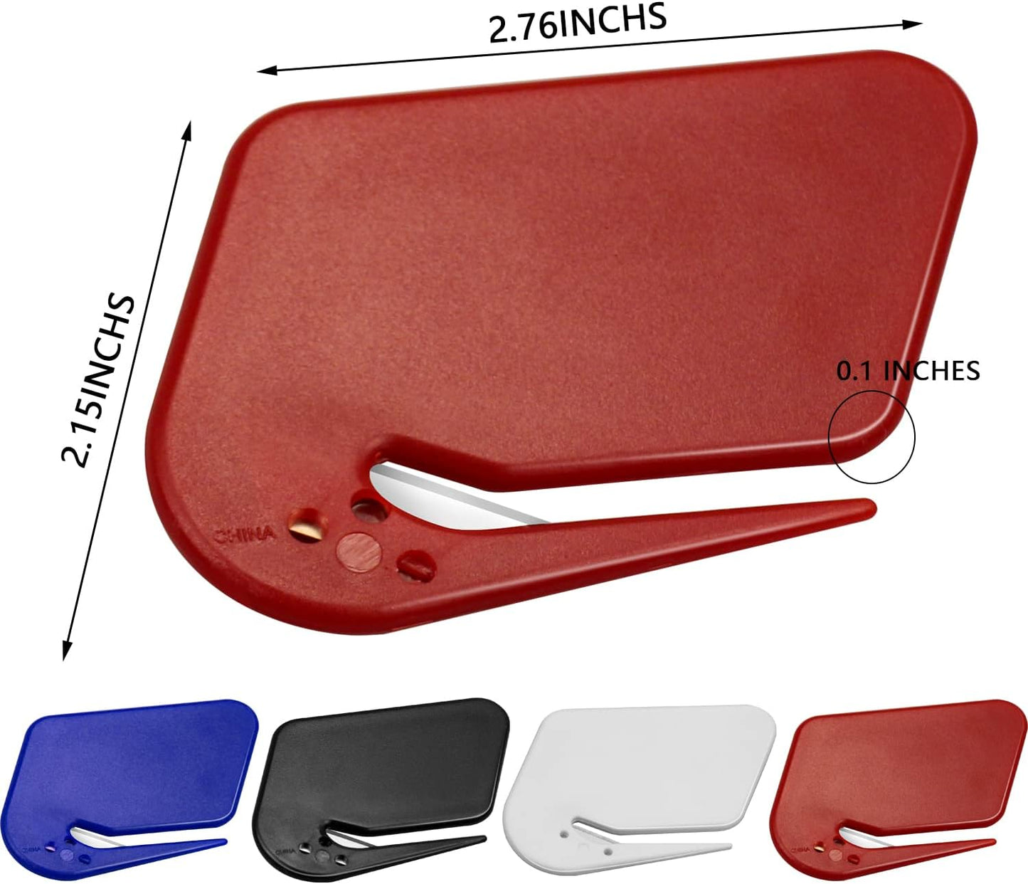 Letter Opener Envelope Slitter 4 Pack Letter Openers Plastic with Blade Envelope Opener Mail Opener for Envelope,Package,Paper Cut,Safe Letter Opener