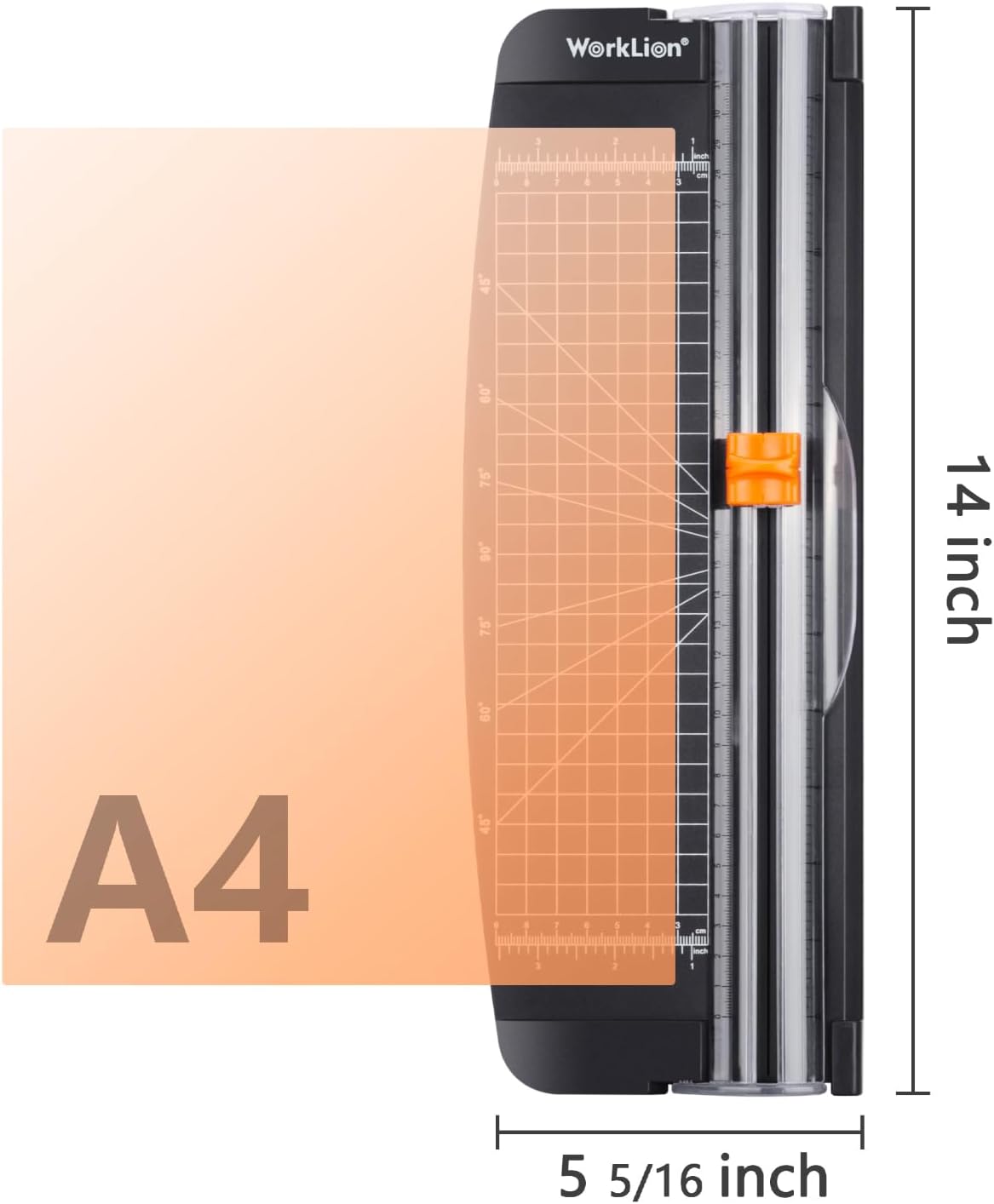 WORKLION Small Paper Trimmer, Portable Paper Cutter for Label, Origami, Card, Photo, Coupon, Scrapbook, Cardstock, Laminated Paper, and Craft Project