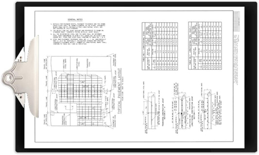 11x17 Clipboard Acrylic Panel Featuring a Jumbo Board Clip Black