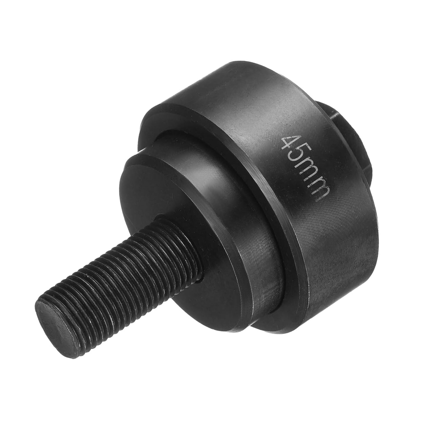 HARFINGTON Sheet Metal Punch Hole Punch 45mm Bearing Steel Precise Cutting Manual Knockout Kit with External Hex Shank for Metal Steel Plate Sink Stainless Steel, Black