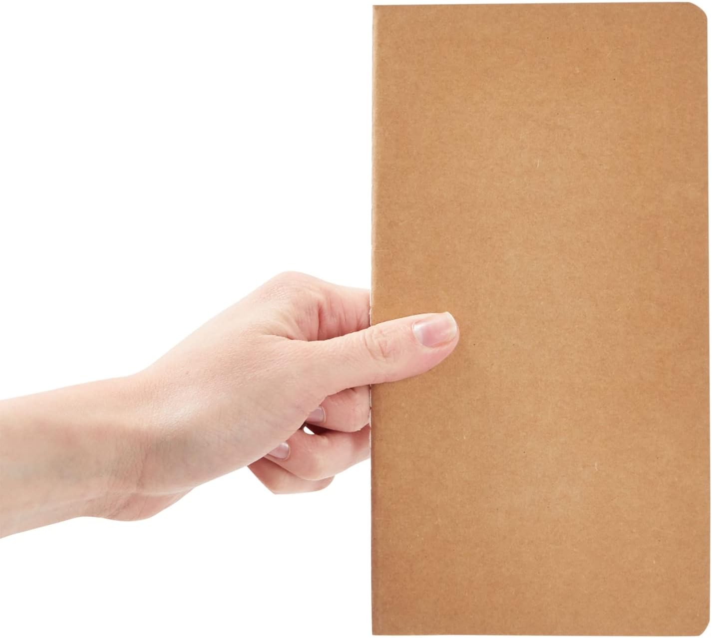 Paper Junkie Journaling Notebooks - 4 x 8 In, Brown Kraft Cover, Pack of 24, 80 Pages, Thread-Bound - Journals for Writing - Portable Travel Notebook & Mini Sketchbook