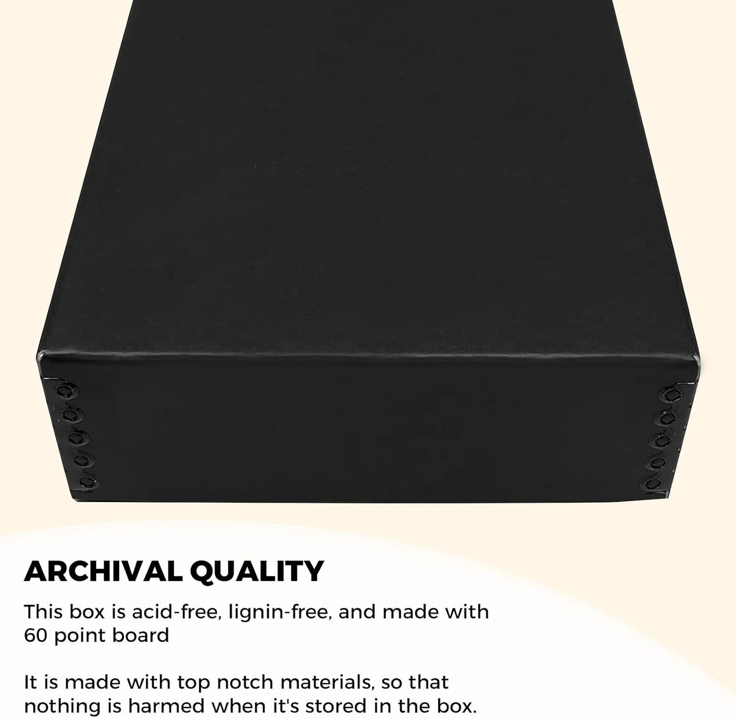 Golden State Art, Acid-Free Archival 8x10 Inches Metal Edge Drop Front Museum Photo Storage Box, Preserve Documents, Prints, Pictures, Photographs, Arts And Crafts, Black